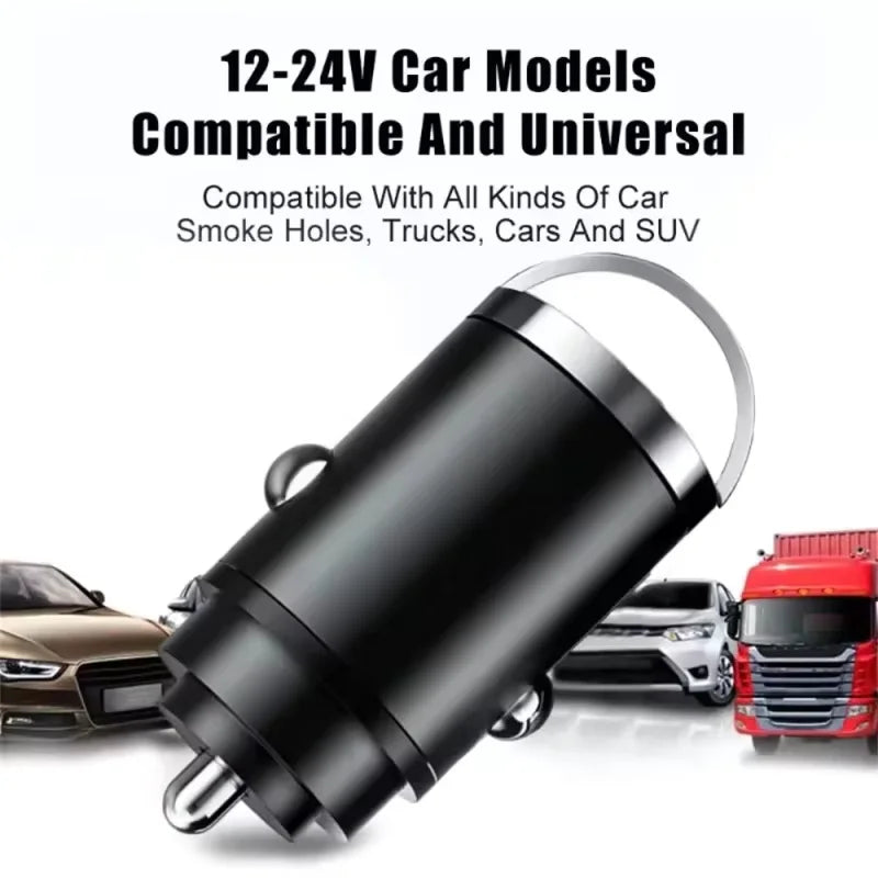 100W Mini Car Charger Lighter Fast Charging for iPhone QC3.0 Mini PD USB Type C Car Phone Charger for Xiaomi Samsung Huawei
