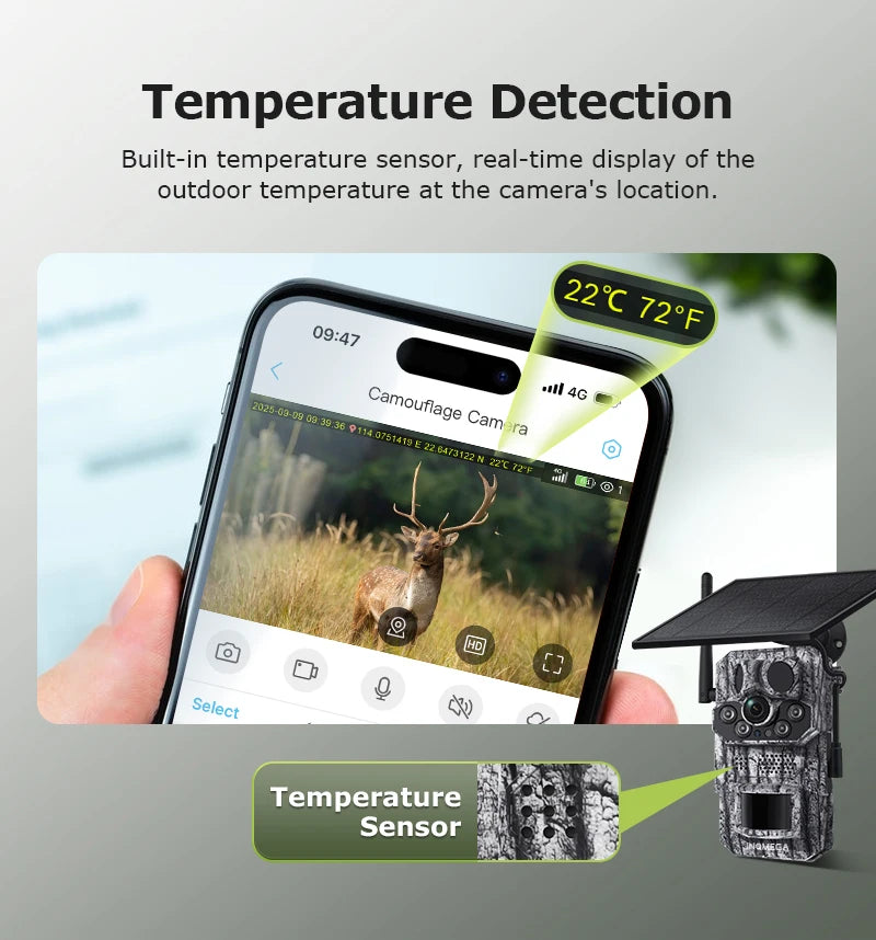 4G Trail Camera HD Video 12MP Images PIR Super-Fast Reflex Trigger Night Vision Wildlife Camera with APP Infrared Camera