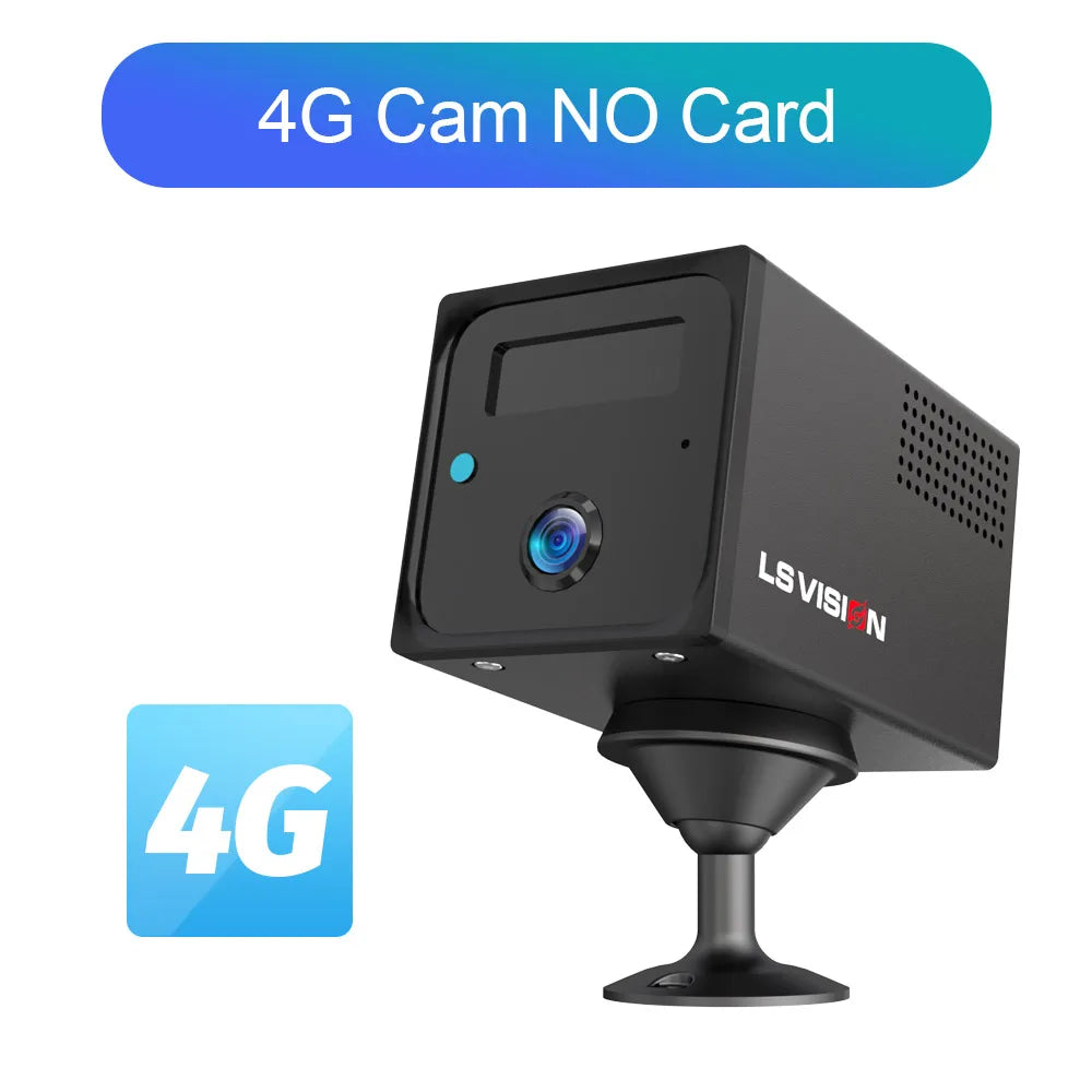 LS VISION 5MP Ubox Mini Camera 4G SIM Indoor Human Detection WIFI Security Cameras 3800mAh Battery CCTV Surveillance IP Camera