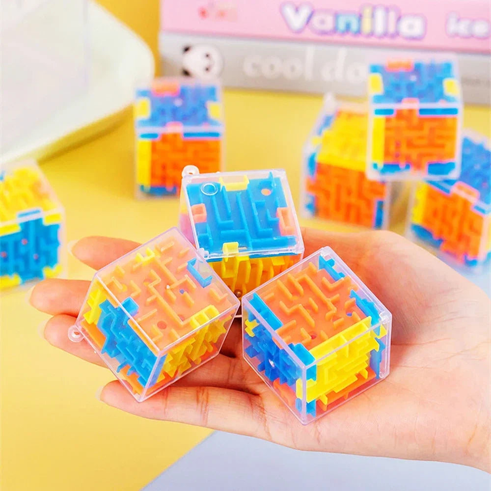 Fun 3D Cube Rolling Beads Maze Educational Toys Boys Girls Birthday Wedding Guest Gift Giveaway  Kids Gift Stress Reliever Toys