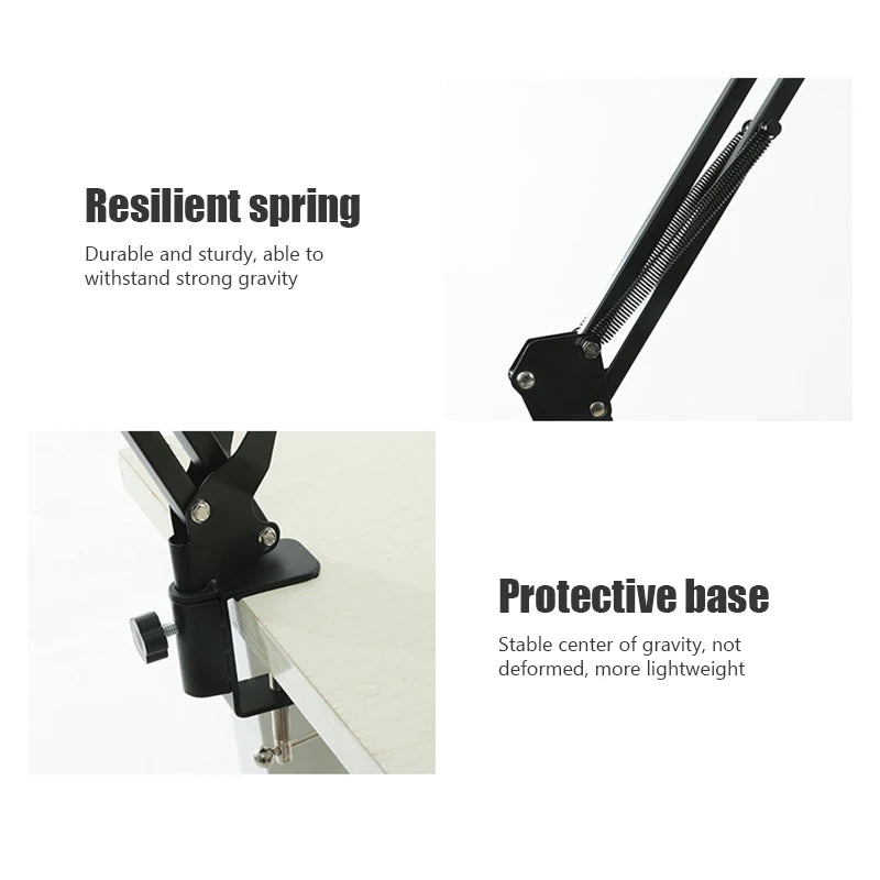 Rotatable Tablet Stand Phone Stand Long Arm Metal 360° Adjustable Holder For iPad for 4 to 11 inch Xiaomi iPhone Huawei Samsung