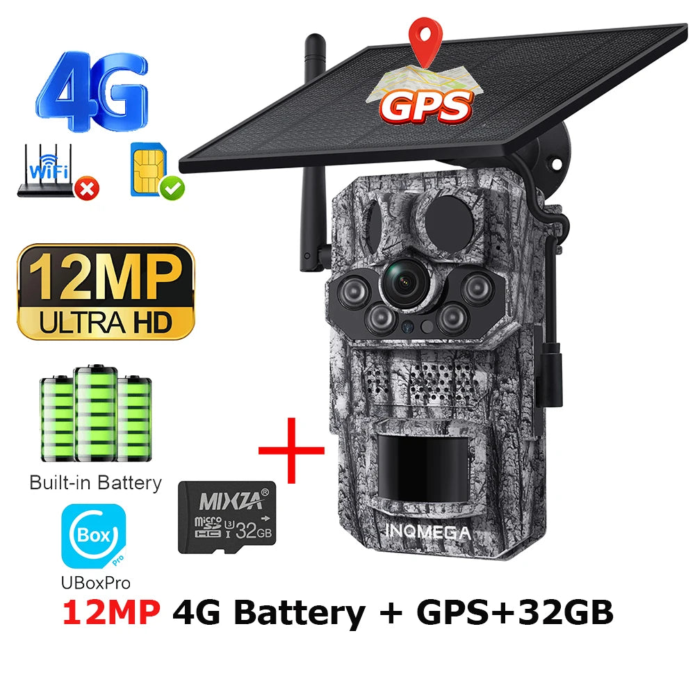 4G Trail Camera HD Video 12MP Images PIR Super-Fast Reflex Trigger Night Vision Wildlife Camera with APP Infrared Camera