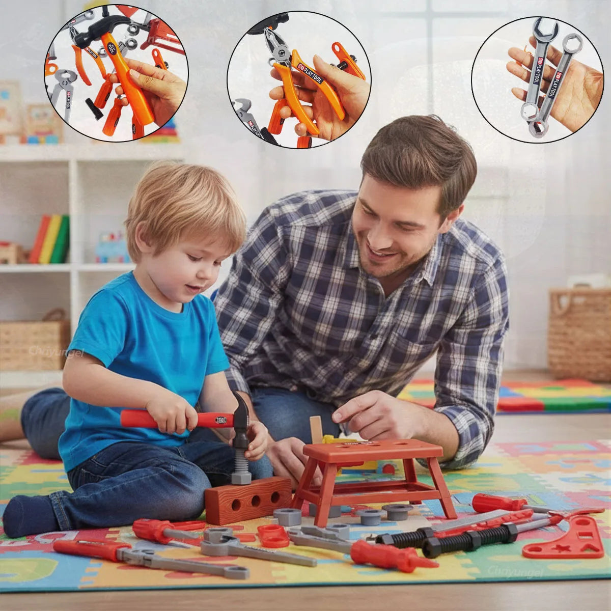 Kids Pretend Tools Kit 38/41/42 PCS Role Play Repair Construction Tool Kit Educational Learning Toys for ToddlersBoys Girls Gift