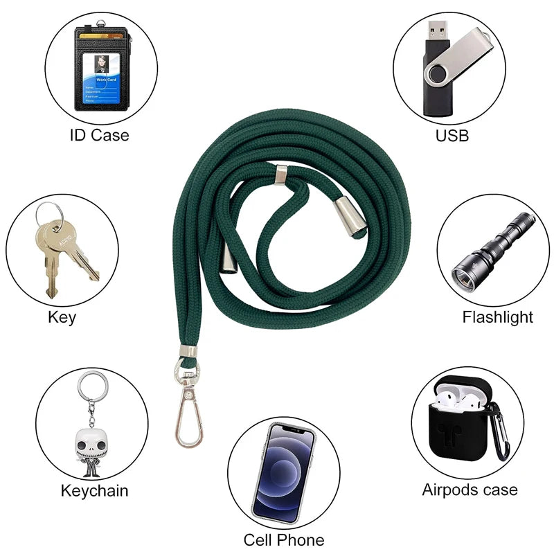 Soft Phone Lanyard Strap Patch For All Phone Cases Solid Color Household External Hanging Neck Freeing Hands And Preventing Loss