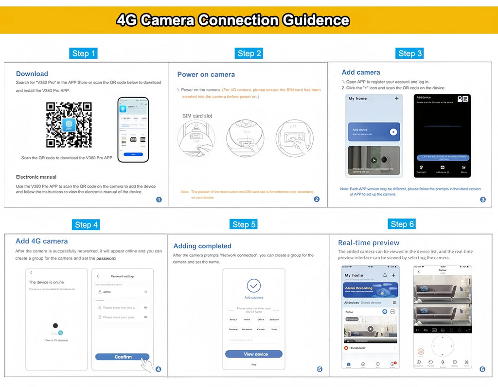 4G Solar Camera V380 Pro 3 Lens LED Street Lamp CCTV AI Human Detection Surveillance Waterproof Outdoor Monitor Built-in Battery