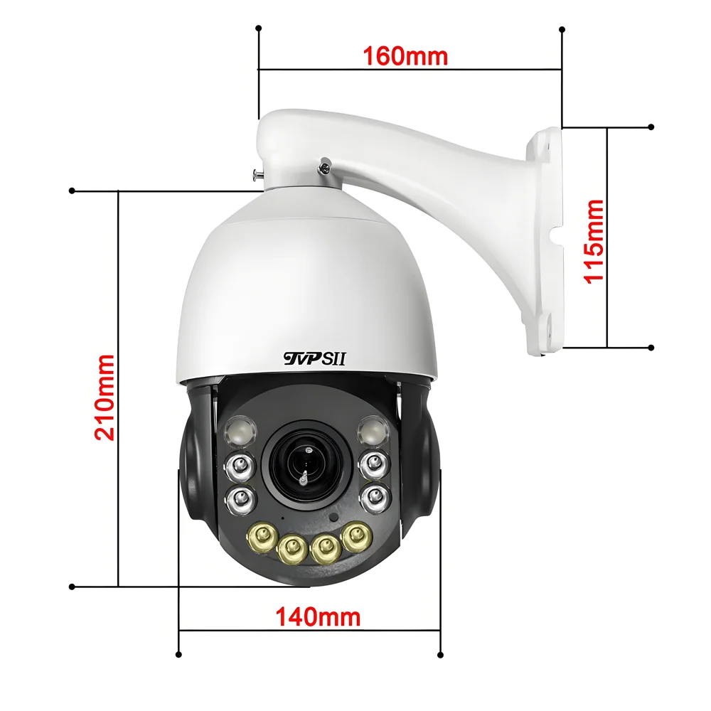 Rj45 Onvif Metal Laser Infrared Full Color Auto Tracking Cruise 54X 4K 8MP Audio High Speed Dome PTZ POE IP Surveillance Camera