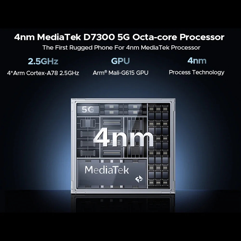 【Brand+】DOOGEE V40 5G Rugged Phone 12GB RAM 512GB ROM Gaming Smartphone dimension 7300 6.78 120Hz Display 108MP to Camera NFC