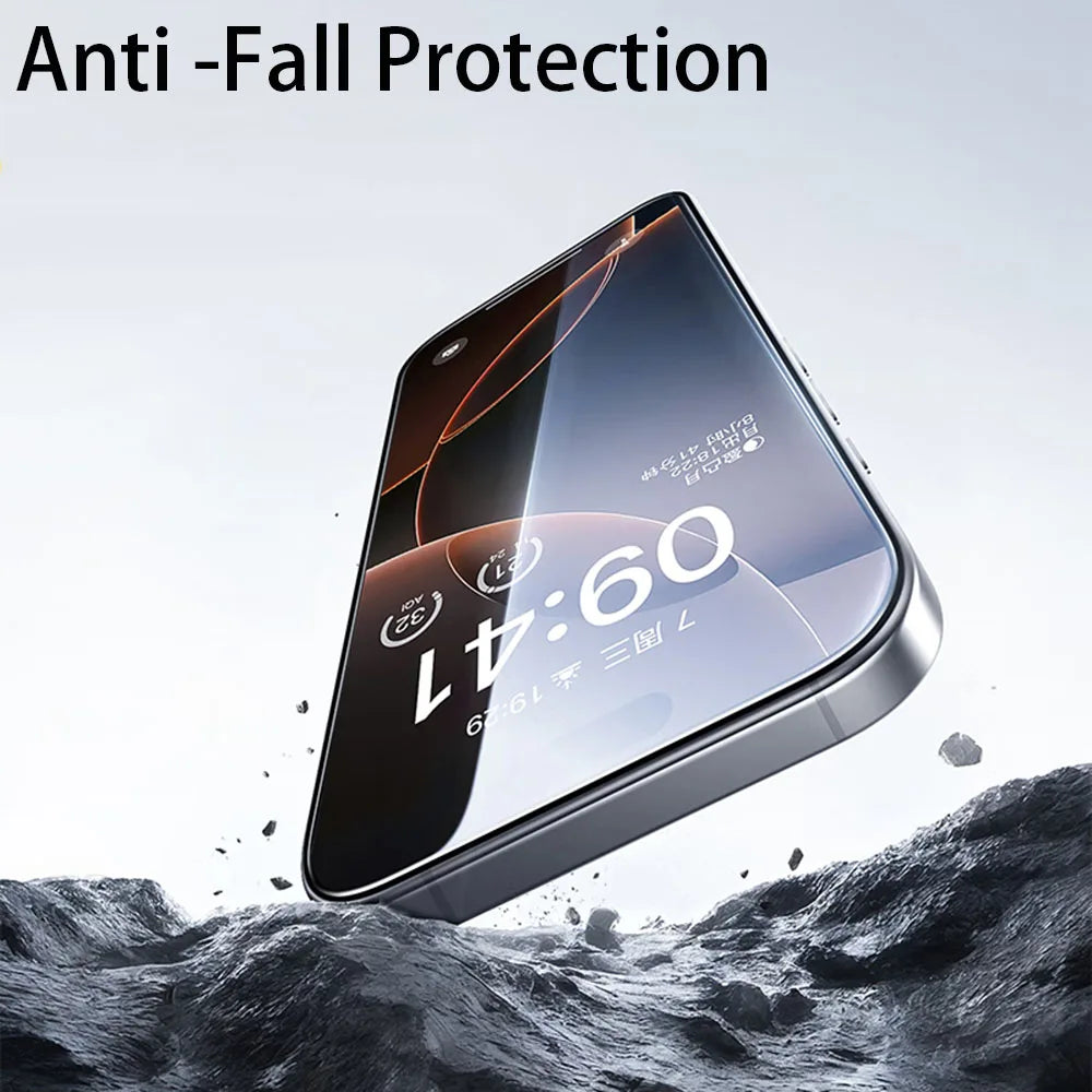 4Pcs Full Cover Tempered Glass For iPhone 17 16 15 14 13 12 11 Pro Max Screen Protector For iPhone 7 8 Plus X XS Max XR Glass