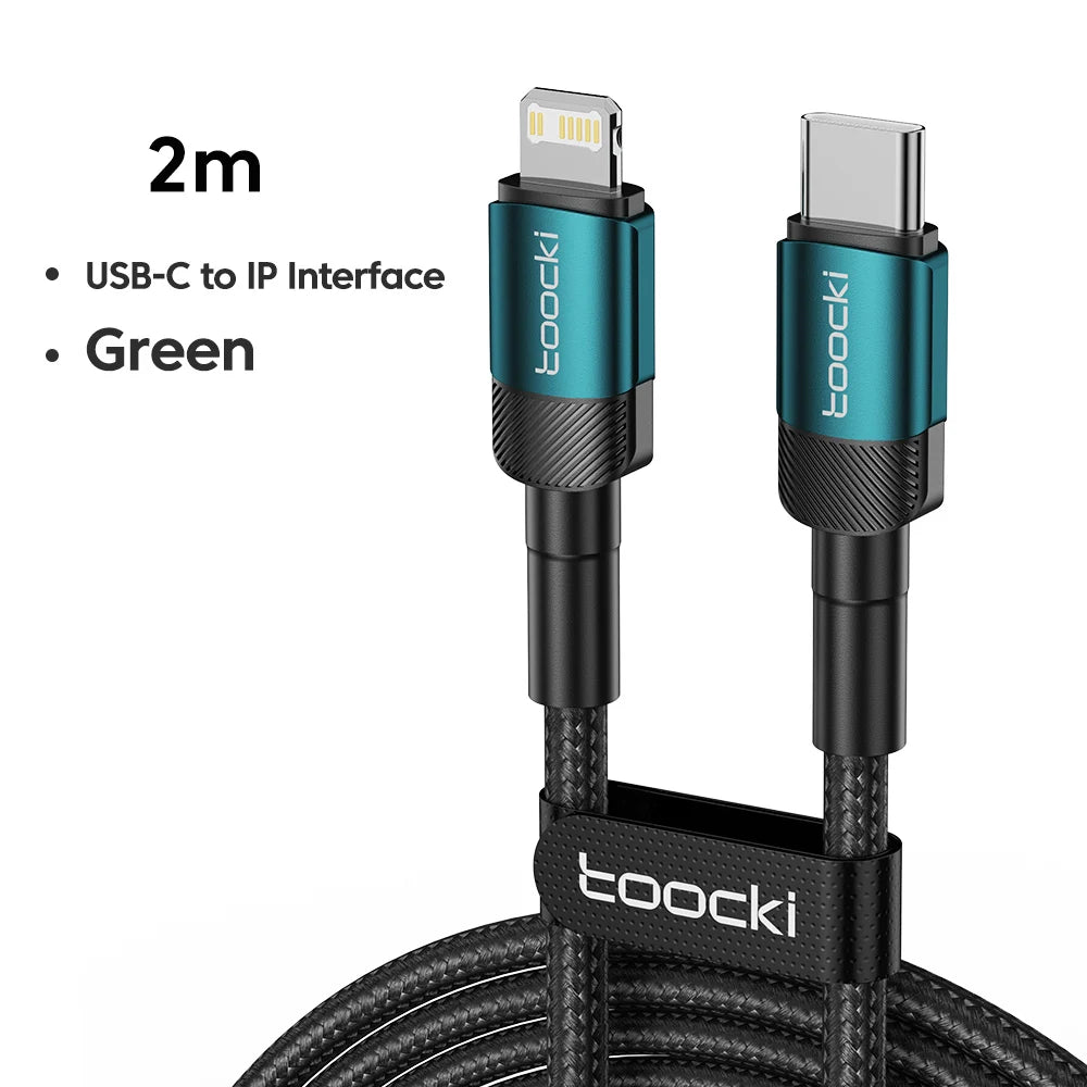Toocki PD 20W USB C To Lightnin Cable For iPhone 15 14 13 12 11 Pro XS 8 Type C To Lightning Cable Data Wire Fast Charging Cable