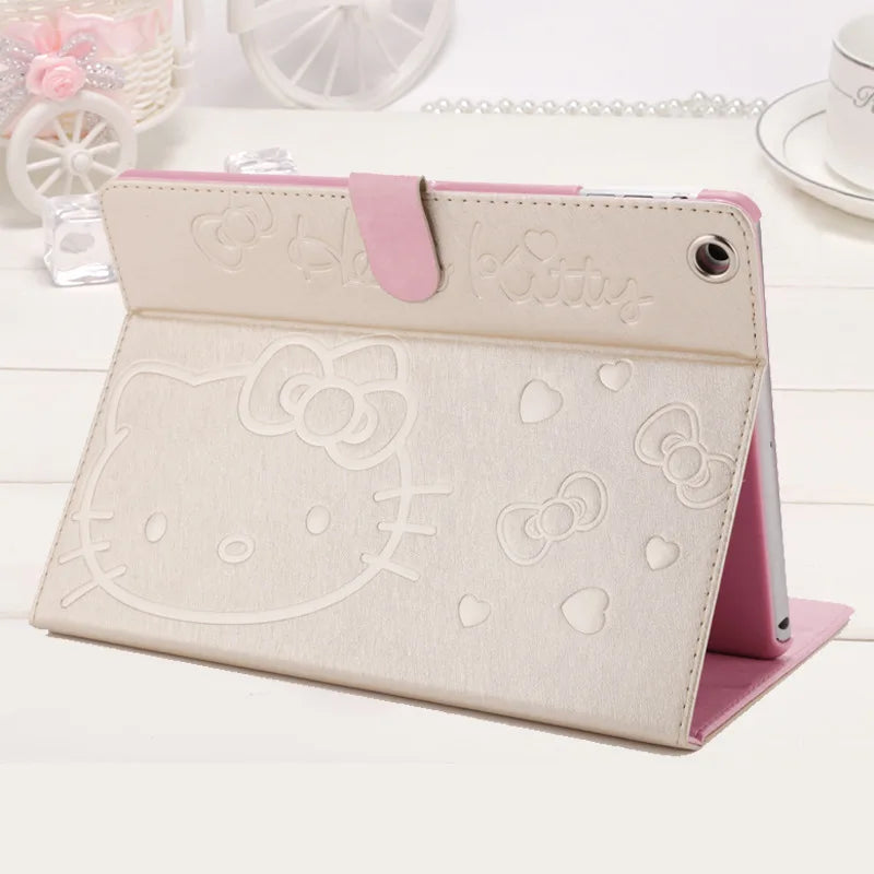 For iPad 2025 11th 10th Gen 11 in A16 iPad Pro 11 6th 5th 7th 8th 9th Gen 10.2 Air6 7 Mini 7Cartoon Hello Kitty Anti-drop Cover