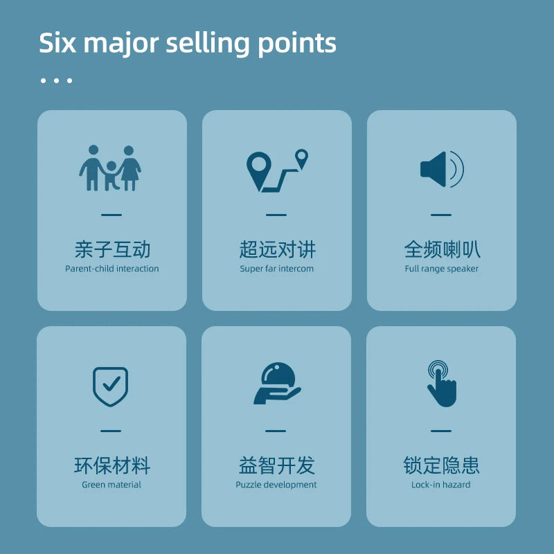 Kids Walkie Talkie Toy Student Wireless Parent-Child Outdoor Intercom with Long Battery Life Clear Communication Gift