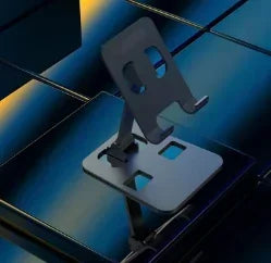 Muzisn Universal Foldable Desk Phone Holder Mount Stand For iPhone 12 13 14 15 16 Phone Holder Tablet Desktop Metal Holder