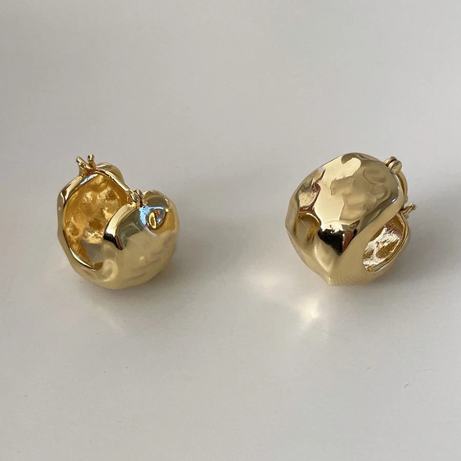 New 925 Sterling Silver Stud Earrings Golden Pretzel Clear CZ Geometric Punk For Women Girl Gift Jewelry Dropshipping Wholesale