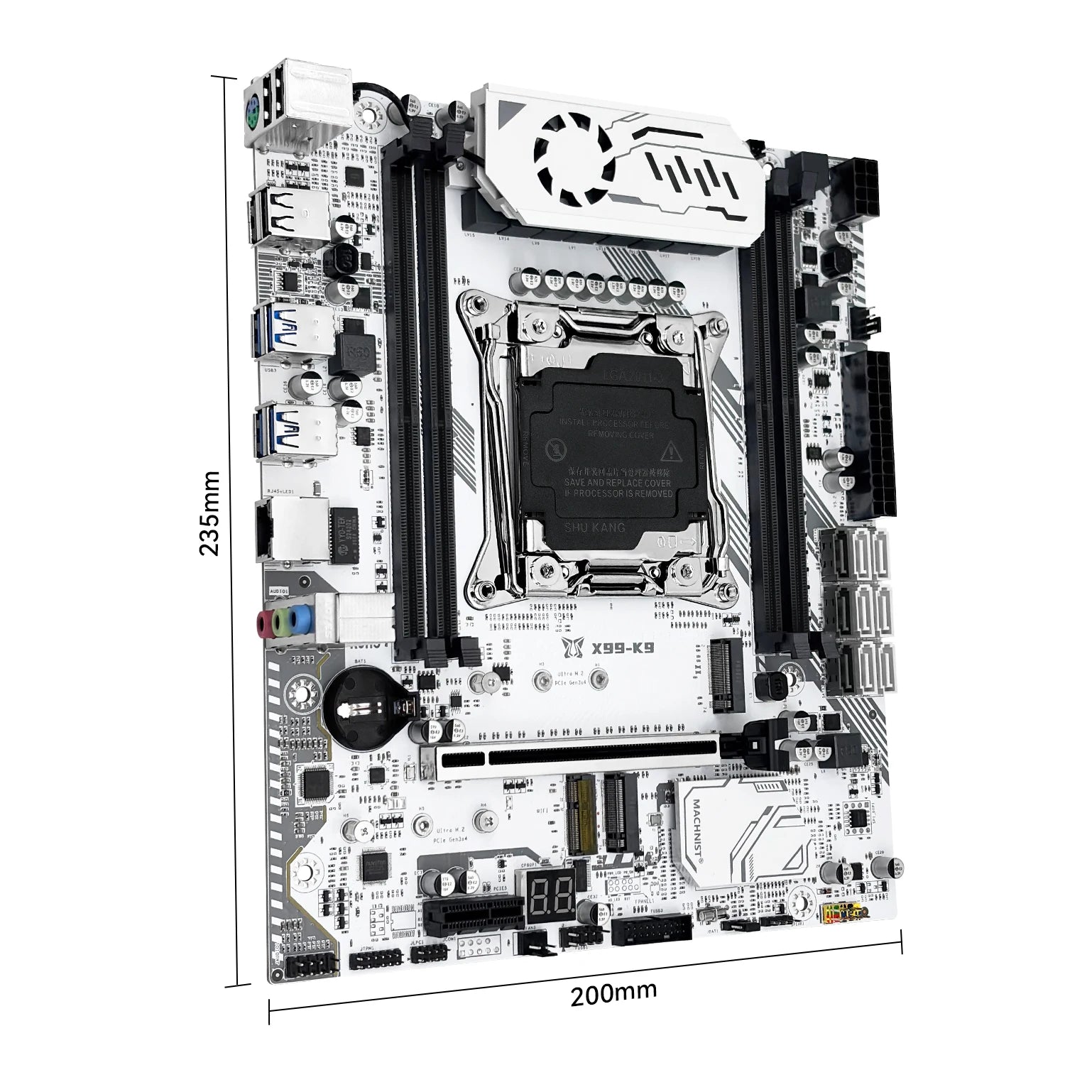 MACHINIST X99 K9 Motherboard Combo LGA 2011-3 Xeon E5 2697 V4 CPU DDR4 32GB RAM Support Four channels Memory TPM Interface