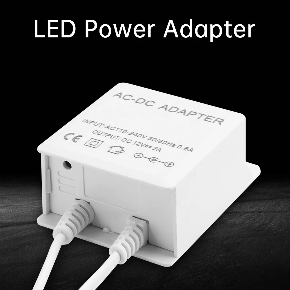 DC12V 2A EU Plug Adapter Security Outdoor Power LED Waterproof Dual Wire Electric Surveillance Camera Power Adapter AC100-240V