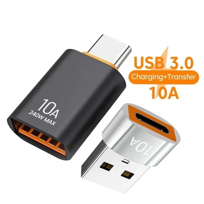 10A OTG USB 3.0 To Type C Adapter USB Female To Type c Male Fast Charging adapter OTG USB C For Xiaomi Samsung Laptop PC
