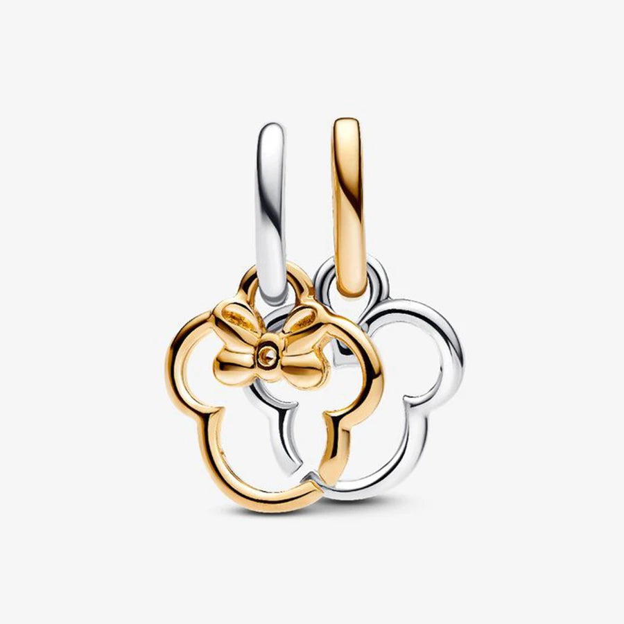 New 925 Silver Gold Bear Love Dog Bead Eternal Lucky Leaf Pumpkin Car Pendant Fashionable DIY Charm Exquisite Jewelry Gift