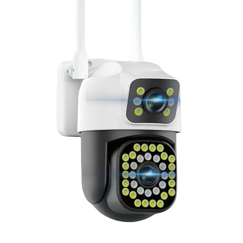 8MP Dual Lens WiFi Surveillance Camera 4K Outdoor PTZ IP Camera Auto Tracking Audio Video ONVIF Security CCTV Camera YOOSEE