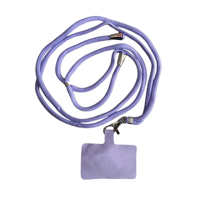 Soft Phone Lanyard Strap Patch For All Phone Cases Solid Color Household External Hanging Neck Freeing Hands And Preventing Loss
