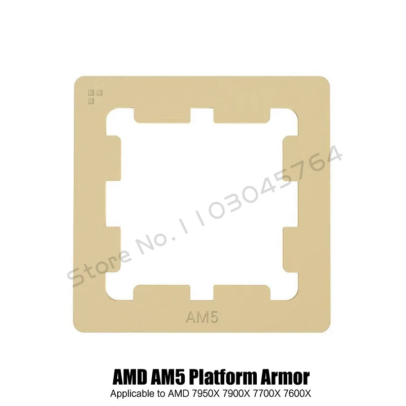 AM5 CPU Armor Copper Fastener For AMD 7950 7900, Anti Bending /Silicone Grease Overflow Backplate Thermal Conductive Patch Shell