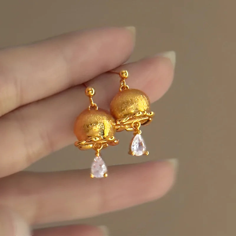 New 925 Sterling Silver Stud Earrings Golden Pretzel Clear CZ Geometric Punk For Women Girl Gift Jewelry Dropshipping Wholesale