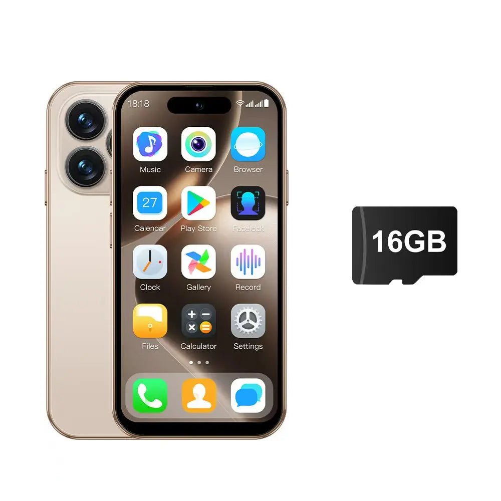 SERVO Mini Android Smartphone Dual SIM RAM 2GB ROM 16GB 3G WCDMA Play Store WiFi Hotspot Face Unlock 4.0" Small Size Smart Phone