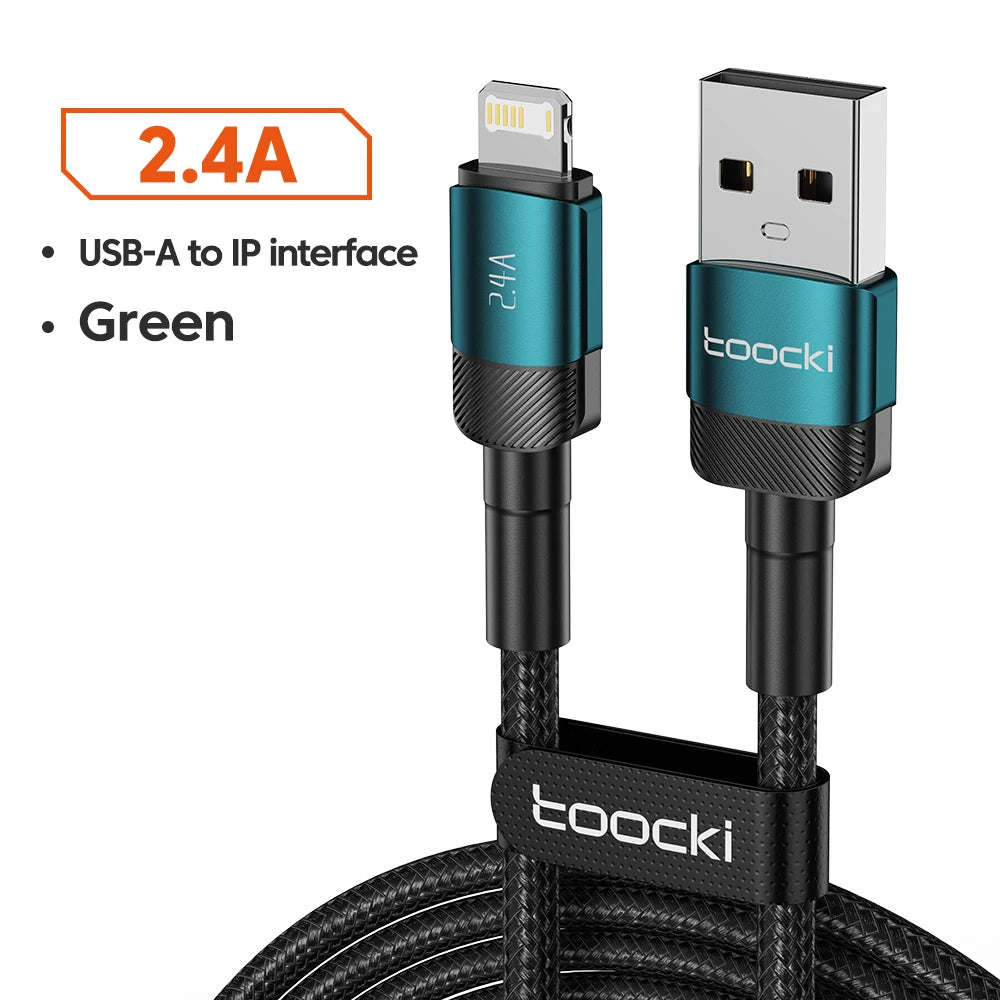 Toocki USB Cable For iphone14 13 12 11 Pro Max Xs Xr X SE 8 7 6 Plus Fast Charging Mobile Phone Data Line For Ipad Charger Wire