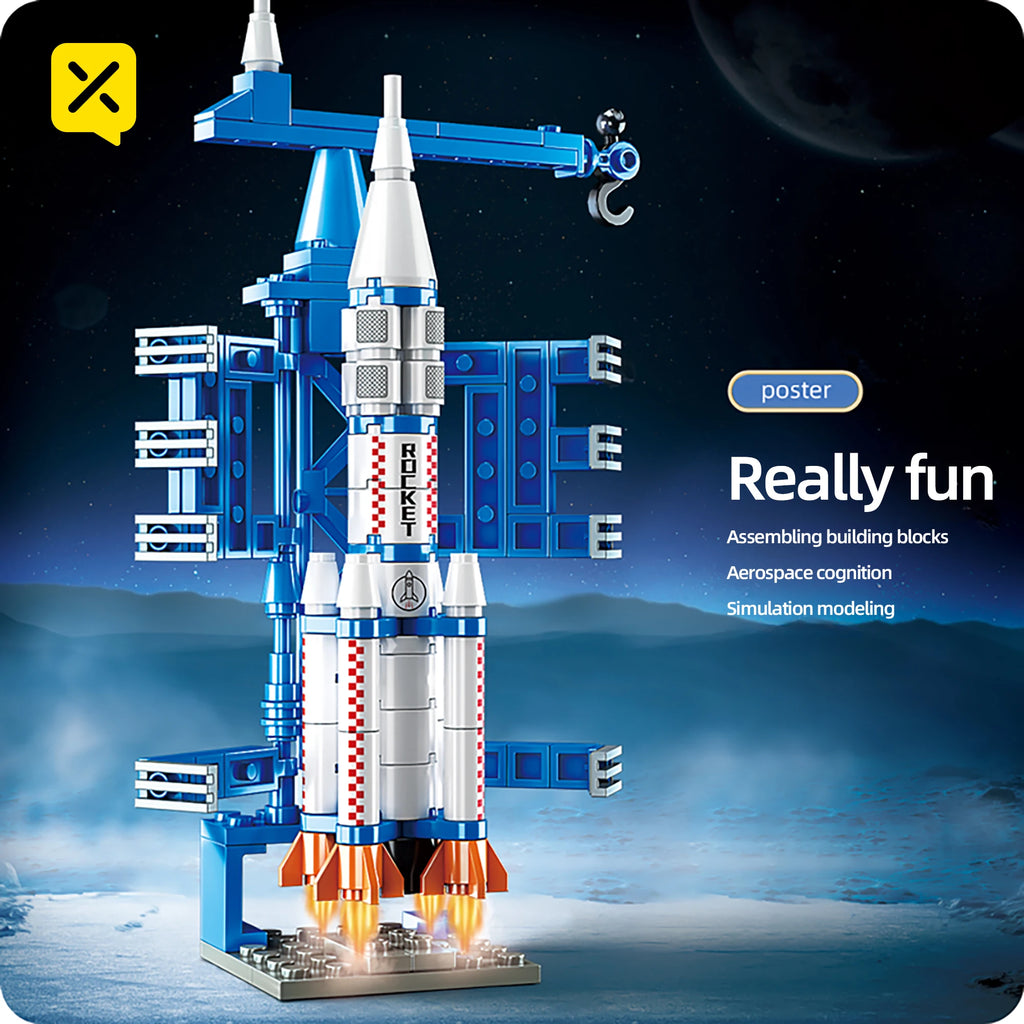 ToylinX 133 PCS Space Exploration Shuttle Building Set Toys Space Rocket Building Toys for Kids Educational Toy for Boys Girls