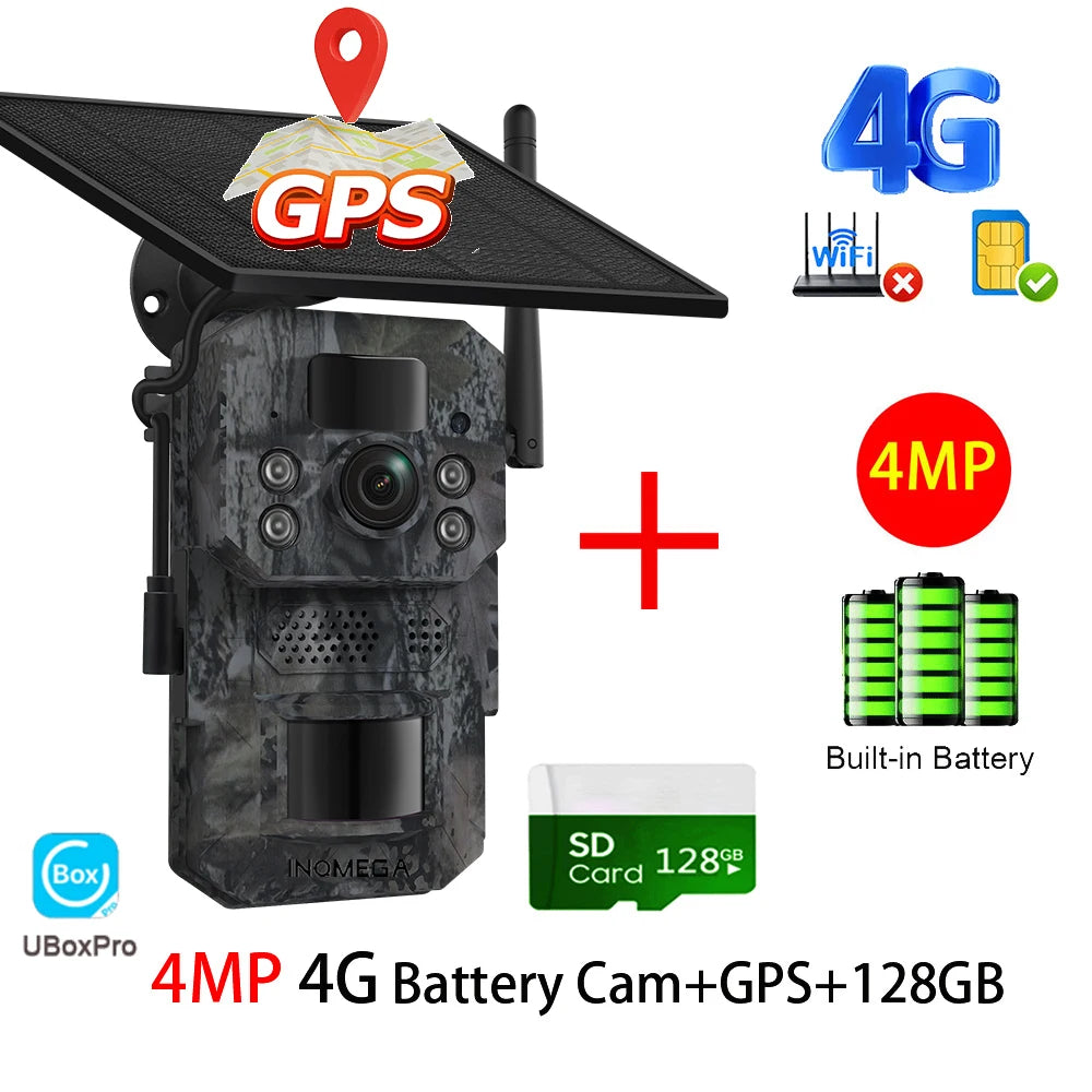 4G Trail Camera HD Video 12MP Images PIR Super-Fast Reflex Trigger Night Vision Wildlife Camera with APP Infrared Camera