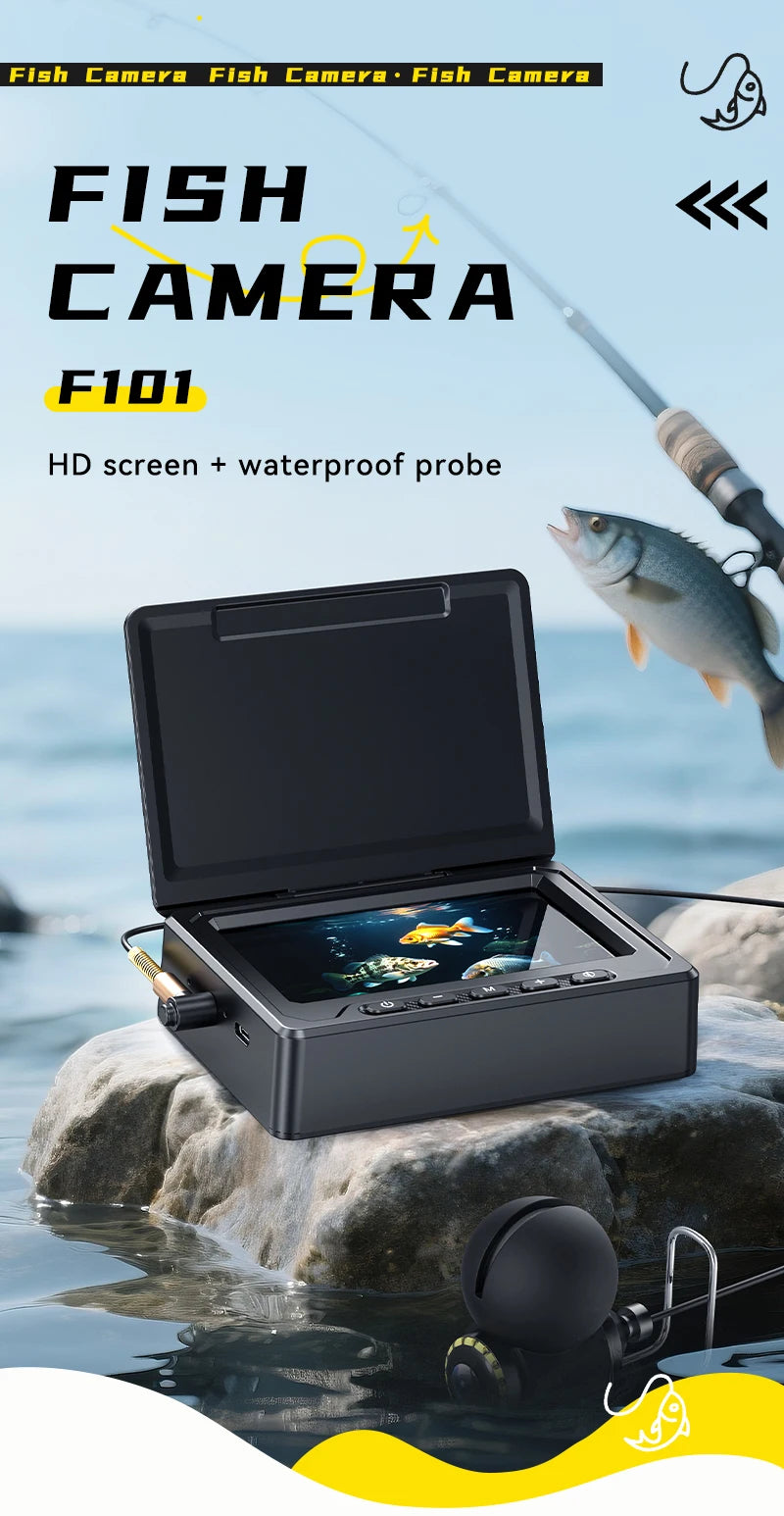 HD1080P Ice Fishing Camera 4.3 Inch LCD Ice Fishing Camera Underwater  1000TVL Portable Fish Depth Finder Water Gift for Men