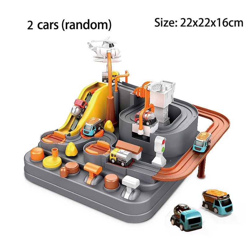 Hot Racing Rail Car Model Train Track Adventure Game Animals Space Rocket Toys Children Educational Brain Mechanical Interactive