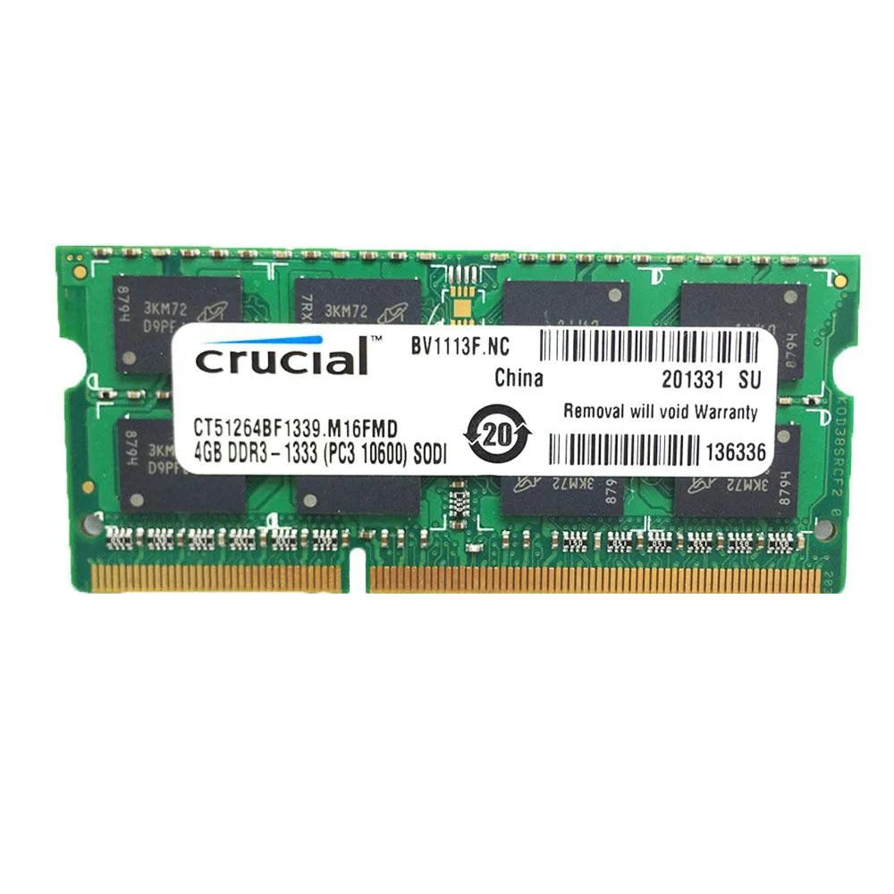 Crucial Laptop RAM ddr3 ddr3l 8gb 4gb 2gb 16GB 1600mhz 1333mhz 1066mhz SODIMM Memory PC3-12800S PC3L