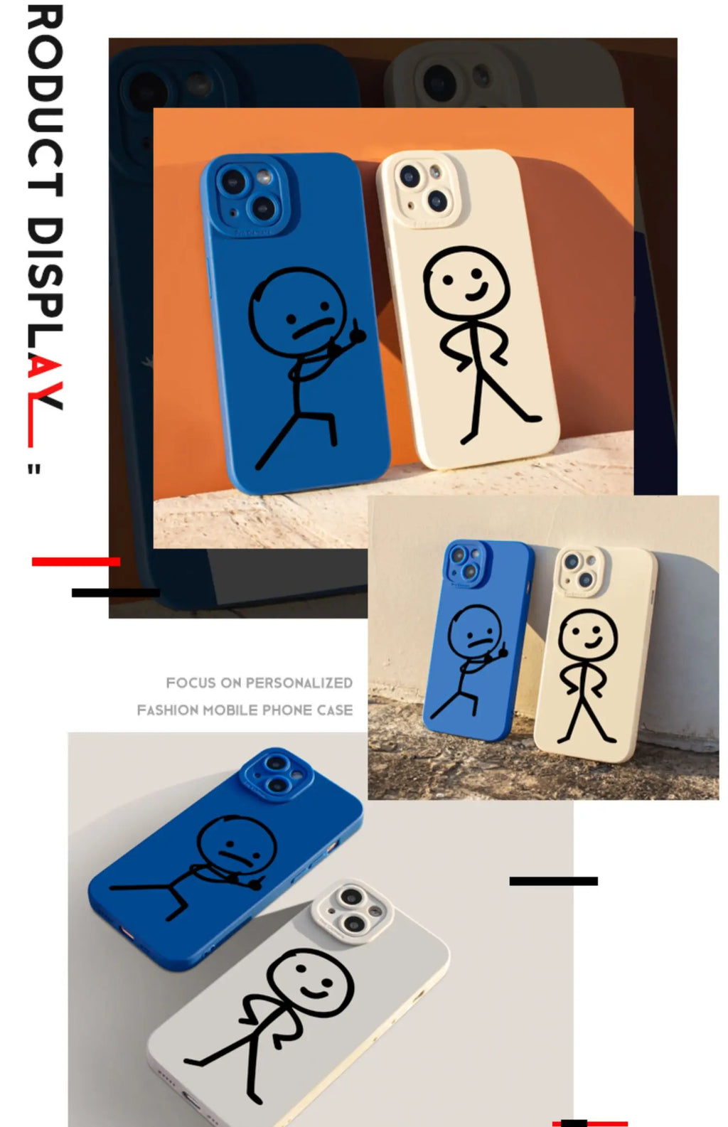 Cartoon Matchman Phone Case For iPhone 11 12 13 14 15 Pro Max XR XS X 7 8 Plus SE 2020 Shockproof Matte Soft TPU Silicone Cover