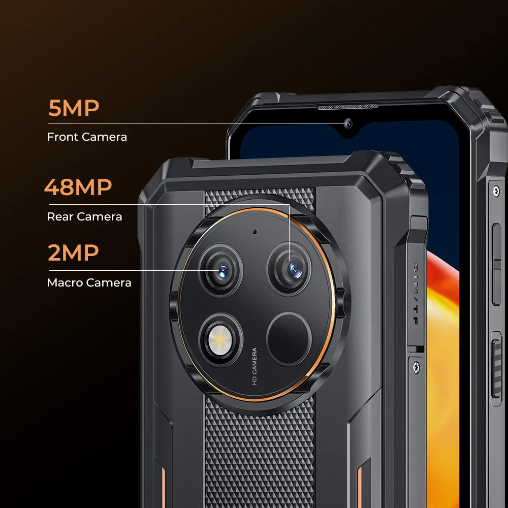 【Brand+】OUKITEL G1 Rugged Phone -24(6+18)GB+256GB, 6.52" Display, IP68 Waterproof, NFC Smartphone, Android 14,48MP Camera
