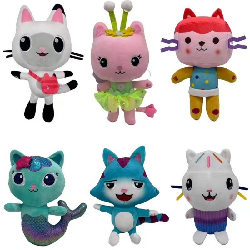 Animals Plush Gabby Dollhouse Lovely Plush Gaby Toy Plush House Cat Doll Cartoon Stuffed Animals Mermaid Cat Plushie Dolls Kids