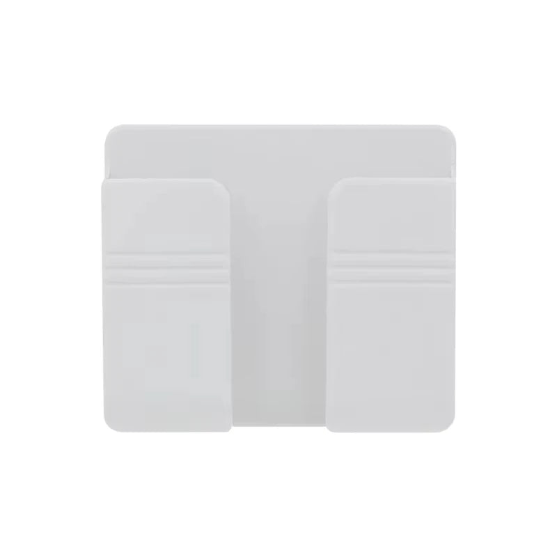 1PC Wall Mobile Phone Holder Plug Phone Charging Stand Remote Control Storage Box Bracket Punch-Free Mounted Organizer Holders