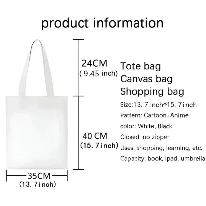 Cute Lilo Stitch Women's Tote Bag Canvas High Capacity Soft Shoulder Bag Women's Handbag Casual Comunting Shopping Bags Gift