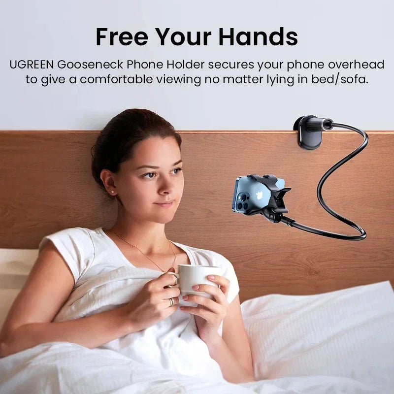 90cm Phone Holder Stand Lazy Bracket Headrest Bed 360 Flexible Long Arms Clamp Mount For iPhone Samsung and 3.5~6.7" Device