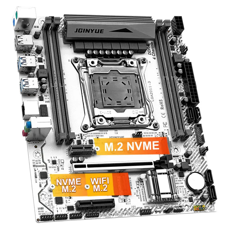 ARGB X99 Gaming Computer LGA 2011-3 XEON Motherboard Intel E5 2620 2666 2670 2678 V3 V4 support DDR4 RECC NON-ECC Memory NVME