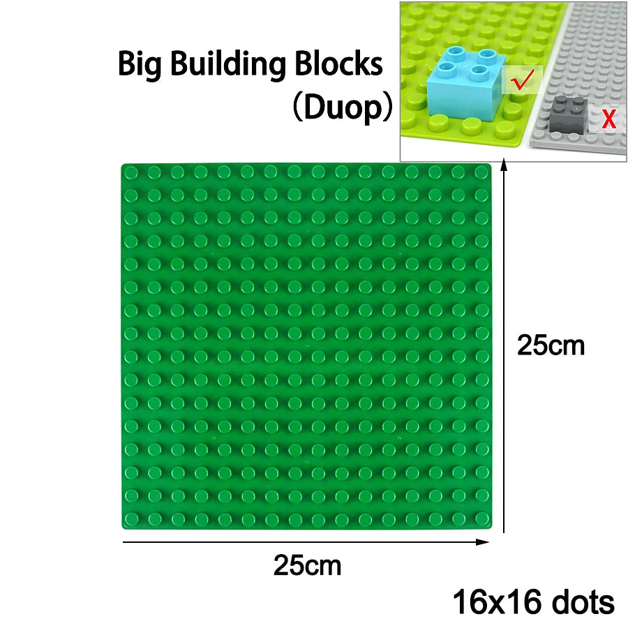 Classic Baseplate 32*32 16X32 16X16 Dots Building Blocks Bricks Base Plates DIY Plastic Board Building Blocks Construction Toys