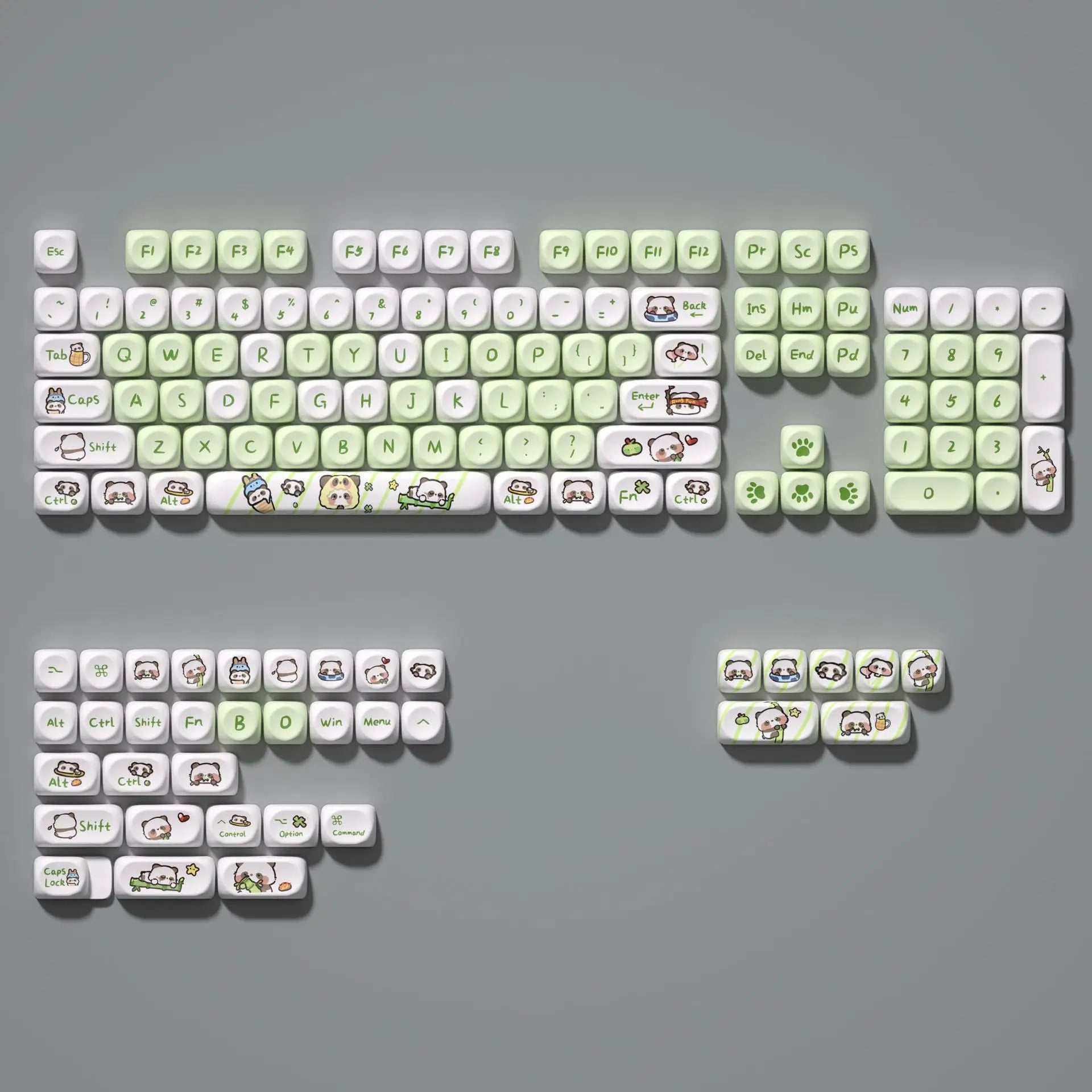 Various Adorable Theme Keycaps for Mechanical Keyboard Pink Green Blue Purple Keycaps MOA for Custom Gaming Keyboard