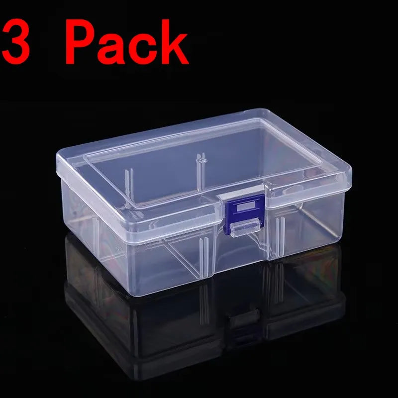 Clear Plastic Storage Box with Flap Lid, Multipurpose Craft Organizers Art Supply Sewing Box for Pencils Markers Notebooks A4