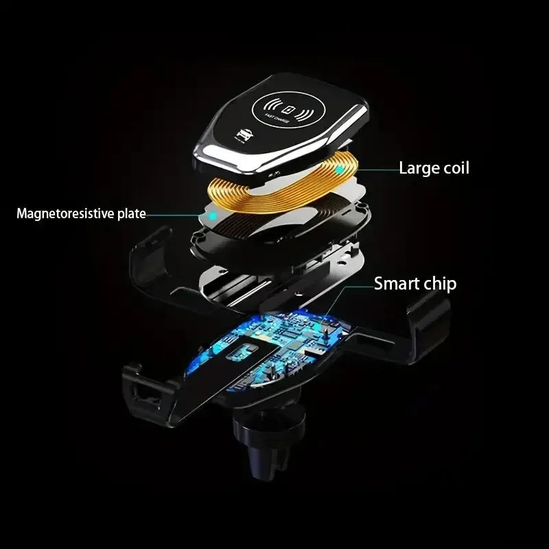 Wireless Car Charger Gravity Induction Mobile Phone Holder Car Air Outlet Bracket Fast Charging Stand for iPhone Samsung Xiaomi