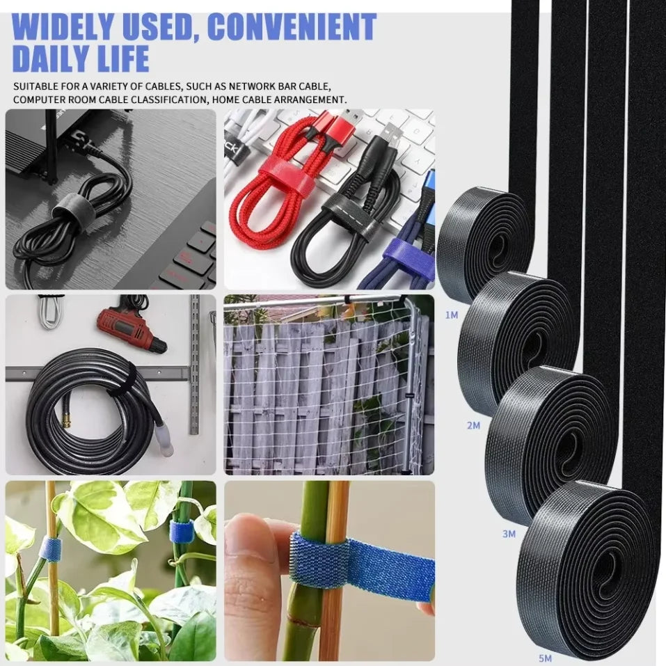 1/2/3/5M USB Cable Management Cable Organizer Earphone Mouse Cord Ties Protector Phone Cable Accessory For iPhone Samsung Xiaomi