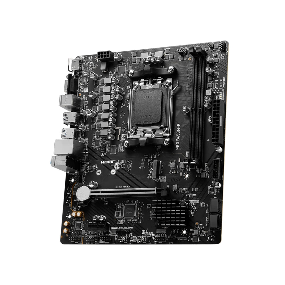 MSI PRO B650M-E AMD B650 Supports DDR5 6800+MHz (OC) 128GB AMD Ryzen ™ 9000 8000 Series motherboard Socket AM5