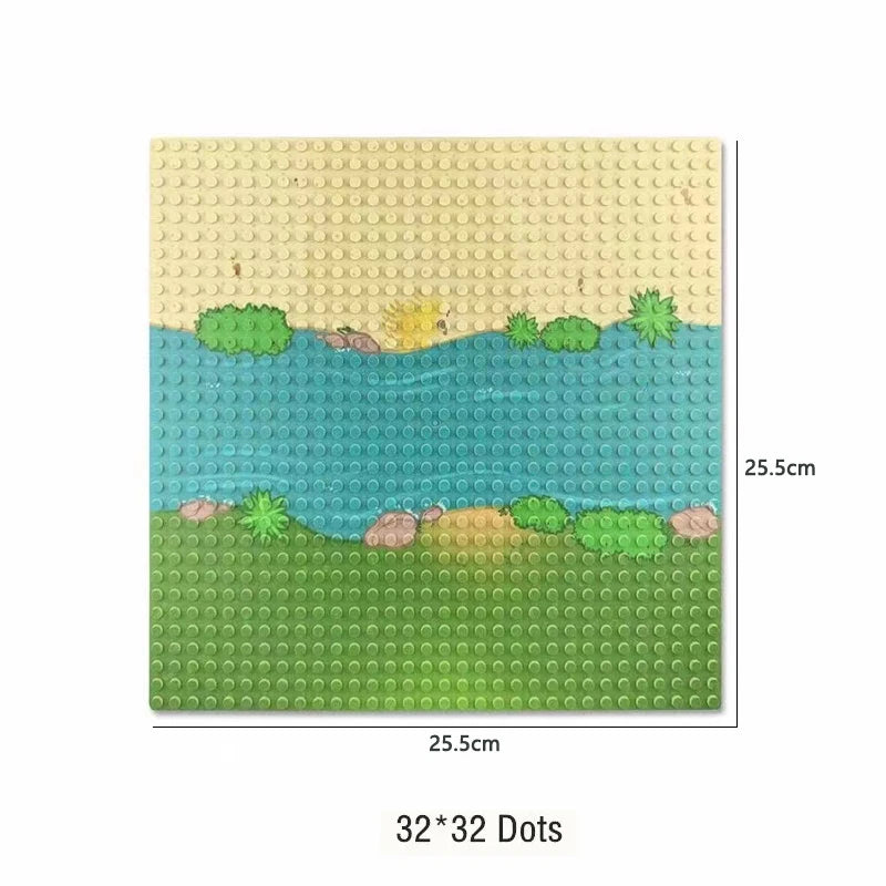 Classic Base Plates 32x32x16x16 Dots MOC DIY Plastic Bricks Baseplates City Dimensions Building Blocks Figures Construction Toys