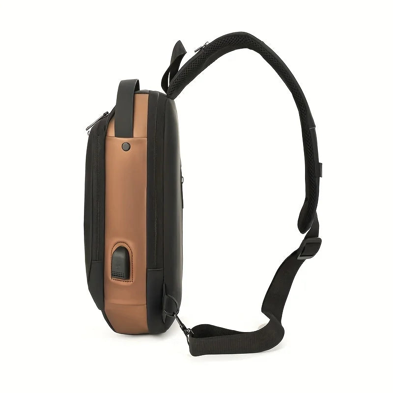 Password Lock Anti-Theft Men's Bag Men's Chest Bag Casual Sports Small Backpack Shoulder Crossbody Bag Motorcycle Bag