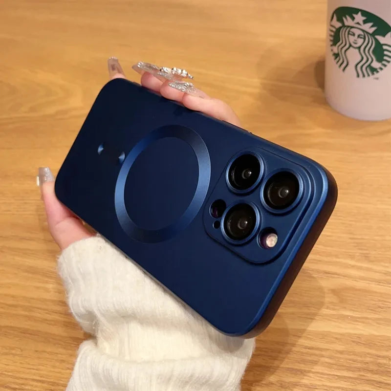 Original For Magsafe Magnetic Wireless Charge Case For iPhone 15 13 12 11 14 Pro Max Plus Silicone Shockproof Cover Accessories