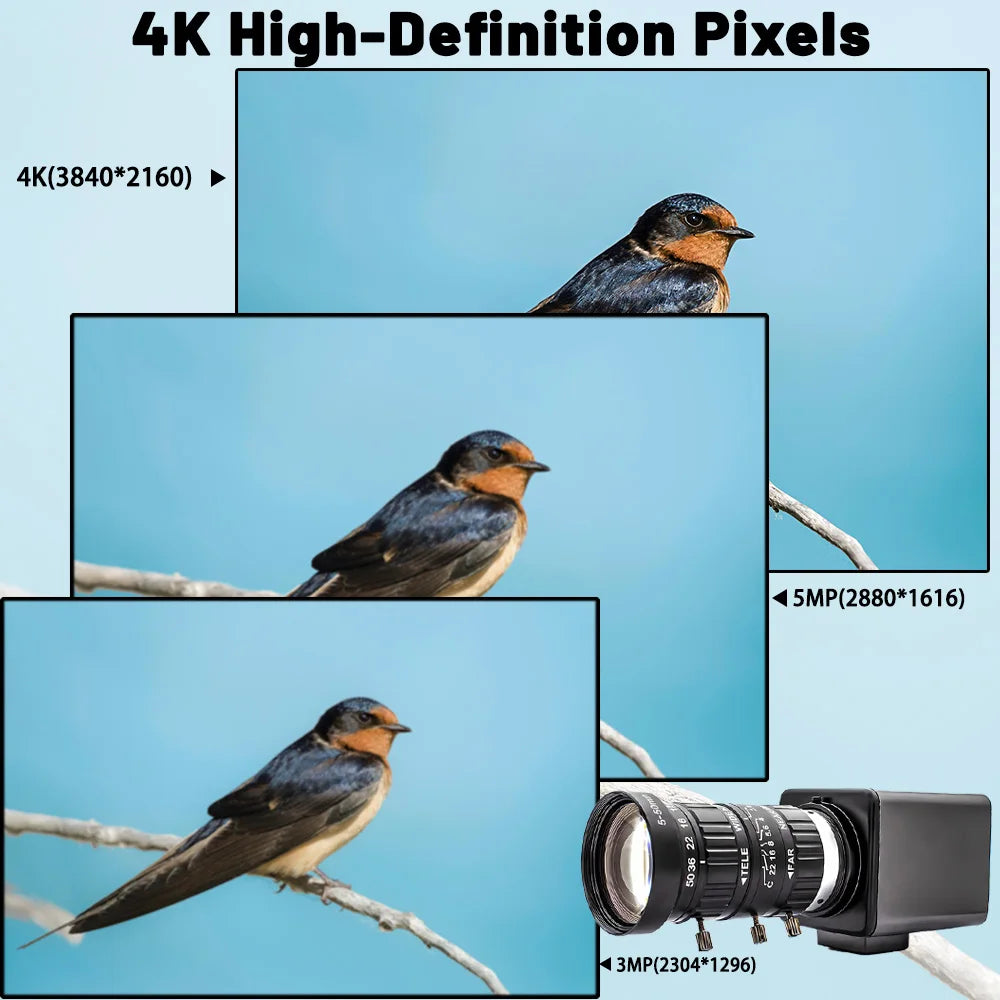 4K USB3.0 Camera 1/1.8" Inch IMX678 Sensor 3840x2160 60FPS 10X Zoom Varifocal High Quality Lens Plug Play UVC Support Video Live