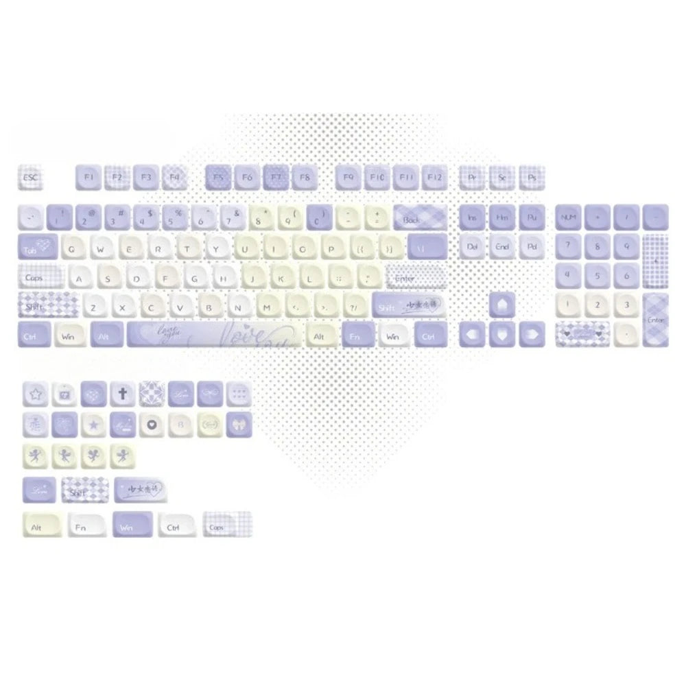 Various Adorable Theme Keycaps for Mechanical Keyboard Pink Green Blue Purple Keycaps MOA for Custom Gaming Keyboard